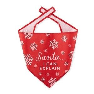 NWT Paw & Tail Santa Pet/Dog Bandana Size Small Christmas